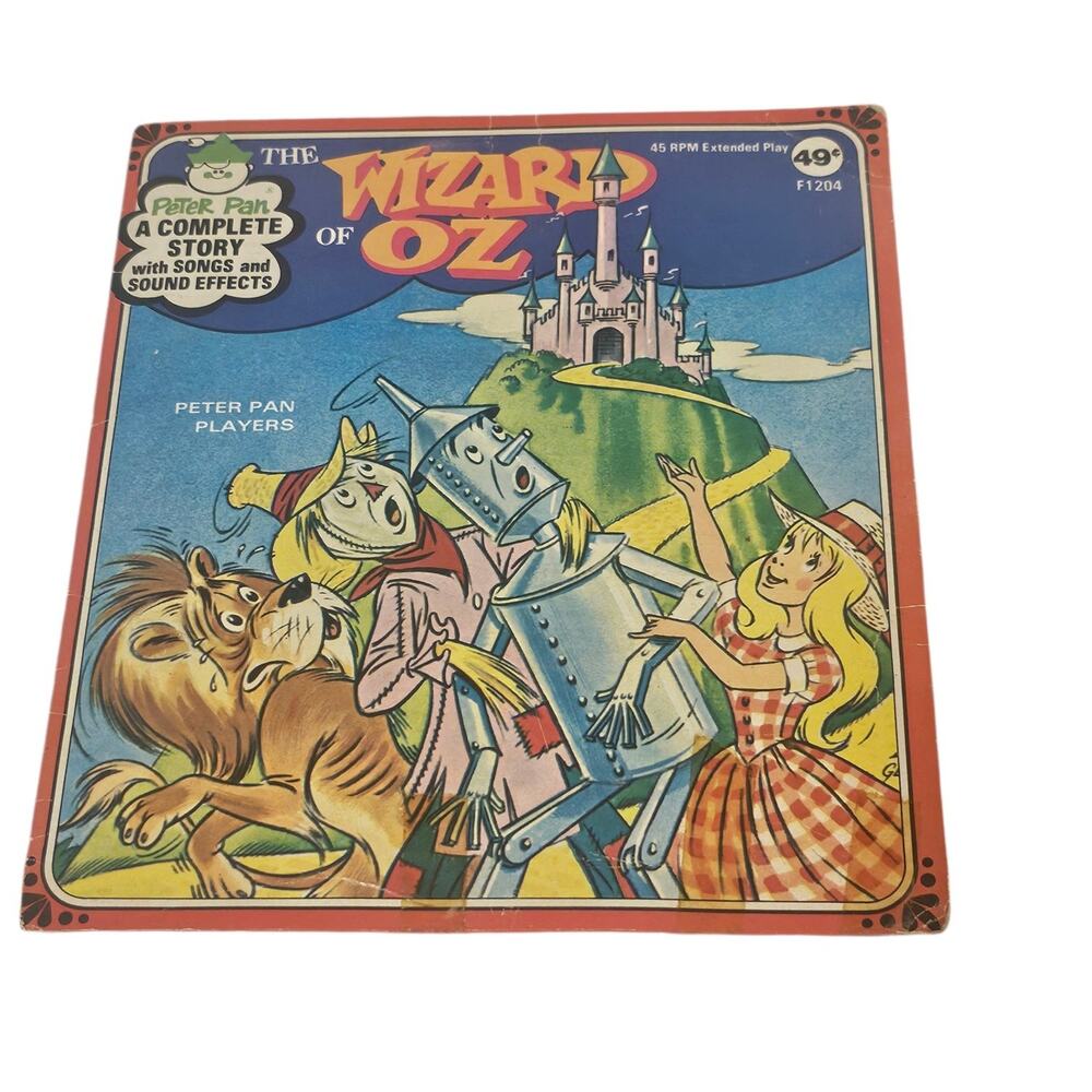 Rare, The Wizard of Oz, Story Record By Peter Pan Players, 45 RPM Extended Play